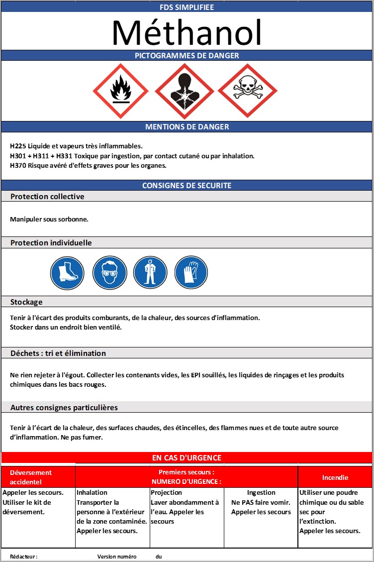 Exemple De Fiche De Données De Sécurité  Le Meilleur Exemple